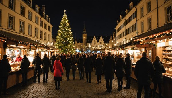Animation possible lors d'un marché de Noël